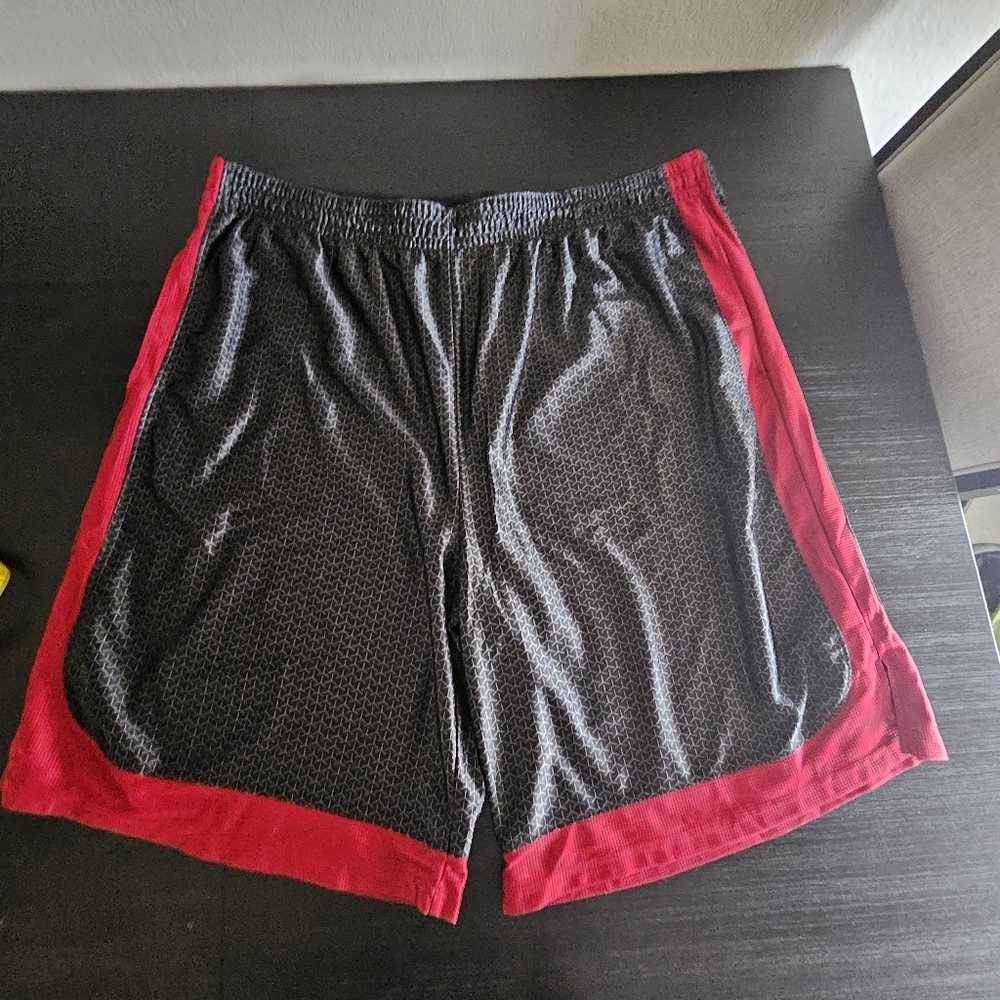 Champs Sports Gear black/red 4xl gym shorts